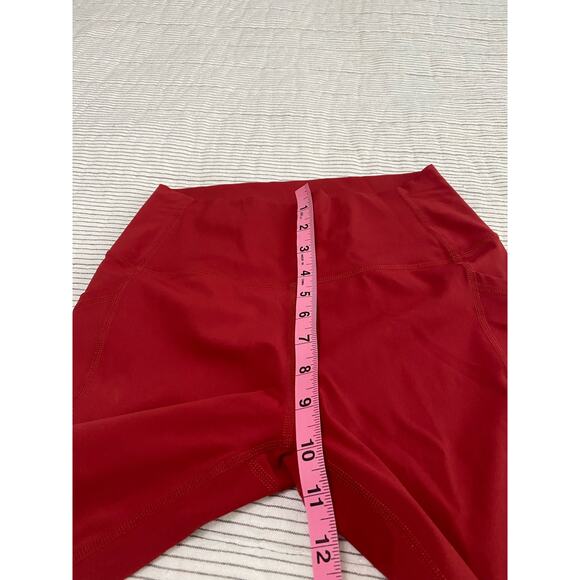 Zyia Active Cropped Burnt orange Cropped Leggings Media pockets Size 6-8 - Picture 3 of 8